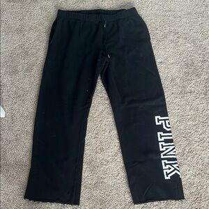 PINK Victoria's Secret Black Sweatpants- Size Large
